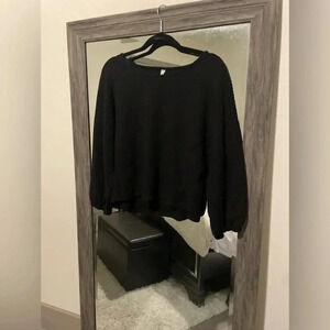 Anthropologie black crew neck sweater